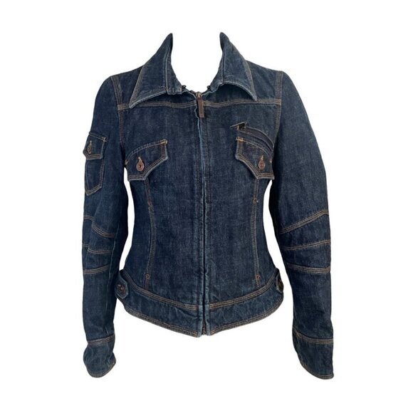 Moschino Jeans denim dark wash jacket size 6